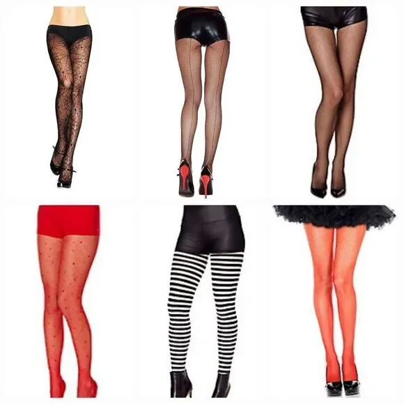 🔹️NWT Black Back Seam Fishnet Tights Small/Medium - Picture 4 of 4